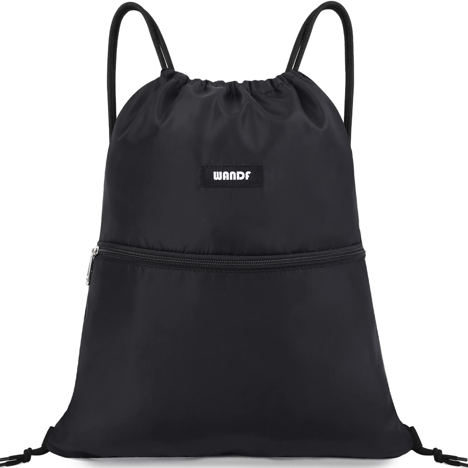 WANDF Drawstring Backpack Sports Gym Bag with Shoes Compartment